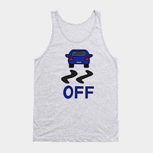 Pixelated Blue Car Tank Top